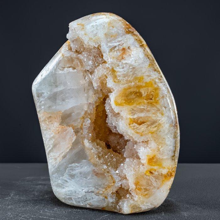 Agaat vrije vorm met drusé – zachte elegantie in natuurlijke, Verzamelen, Mineralen en Fossielen