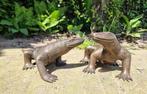Beeldje - Komodo dragons - 40 cm (2) - Brons, Antiek en Kunst