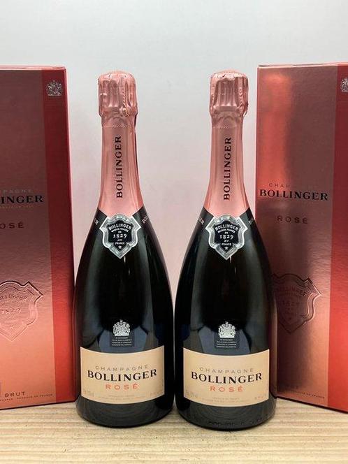 Bollinger, Rosé - Champagne - 2 Flessen (0.75 liter), Verzamelen, Wijnen