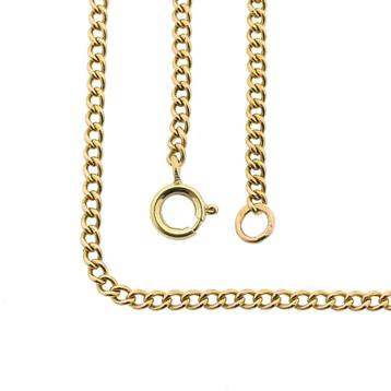 Gouden gourmet schakel ketting | 62 cm (schakelketting) beschikbaar voor biedingen