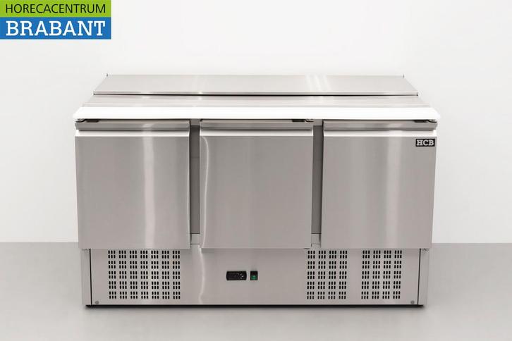 HCB RVS Saladette Saladiere Koelwerkbank 136,5 cm 230V, Zakelijke goederen, Horeca | Keukenapparatuur, Ophalen of Verzenden