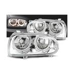 PHARES VOLKSWAGEN VW GOLF MK3 91-97 ANGEL EYES FOND CHROME H, Auto-onderdelen, Verzenden, Nieuw