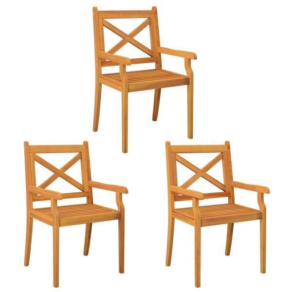 3x Acaciahout Tuinstoelen | Retour Deal | Nu Kopen!, Tuin en Terras, Tuinstoelen, Nieuw, Hout, Verzenden