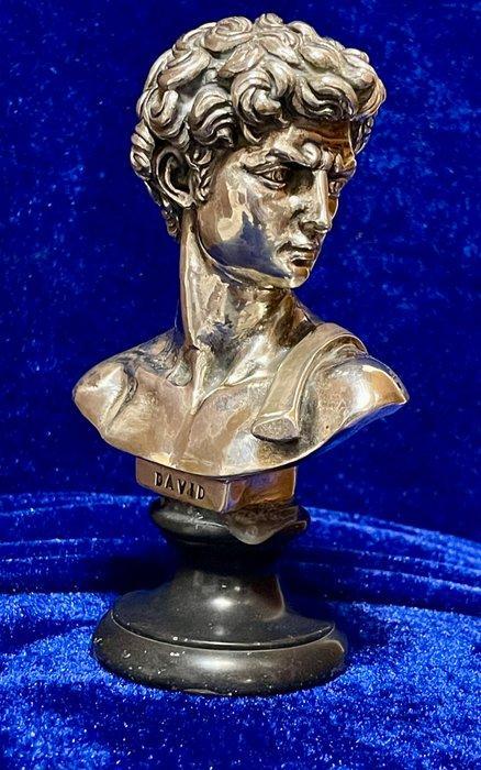 Beeldje - Michelangelo’s David - .925 zilver, Antiek en Kunst, Antiek | Zilver en Goud