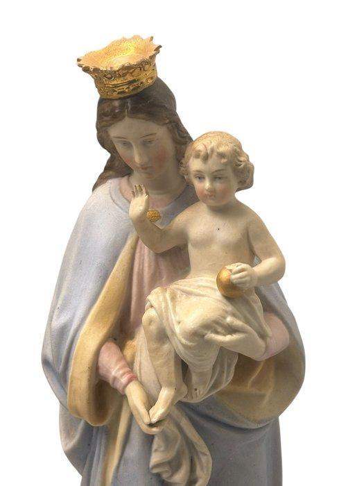 Beeld - Maria met kindje Jezus - 33 cm - Antiek - Porselein, Antiek en Kunst, Antiek | Boeken en Manuscripten