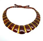 Natuurlijke Baltische barnsteen-halsketting, brede