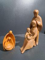 Kerstdecoratie (2) - Hars, Hout - Heilige familie twee keer, Antiek en Kunst