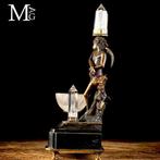 Antiek bronzen beeld - Kwartsbeker en punten - Zwarte, Antiek en Kunst