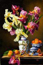 Tatjana Cechun - Miniature «Irises», Antiquités & Art