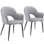 tectake Eetkamerstoel Sachel, fluweellook, gestoffeerd, 120, Huis en Inrichting, Verzenden, Nieuw