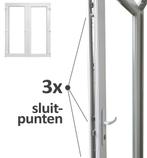 PVC  Dubbele deur Premium Plus b180xh215 cm Wit, Gevelraam of Ruit, Nieuw, Dubbelglas, 160 cm of meer