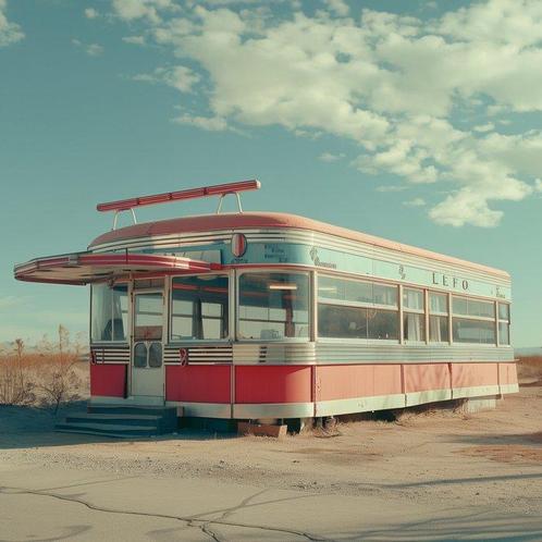 Rudy Barret - Abandoned Diner 64 - XL, Antiek en Kunst, Kunst | Schilderijen | Modern