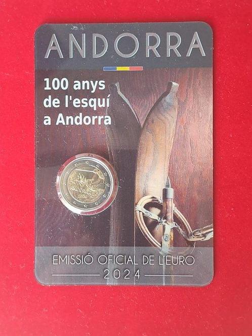 Andorra. 2 Euro 2024 Mountainbike + Ski (2 moedas), Postzegels en Munten, Munten | Europa | Euromunten