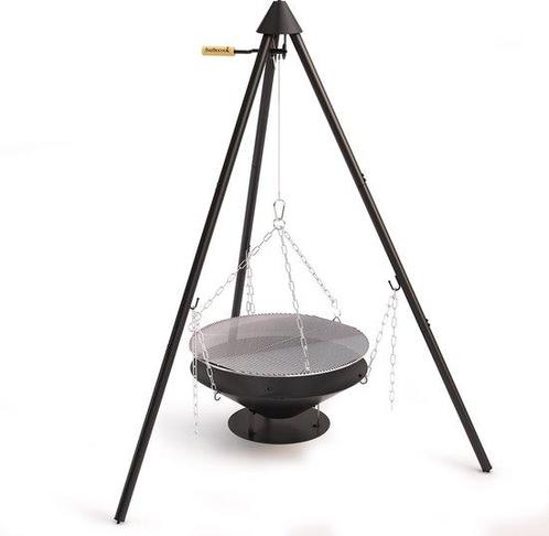 Driepoot hout BBQ - Grilloppervlak 60cm - Incl. Draagtas..., Tuin en Terras, Houtskoolbarbecues, Nieuw, Verzenden