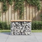 vidaXL Banc de jardin design de gabion 63x31,5x42cm bois, Jardin & Terrasse, Verzenden, Neuf