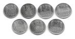 France. 10 Francs 1929/1938 Turin (lot de 7 monnaies en
