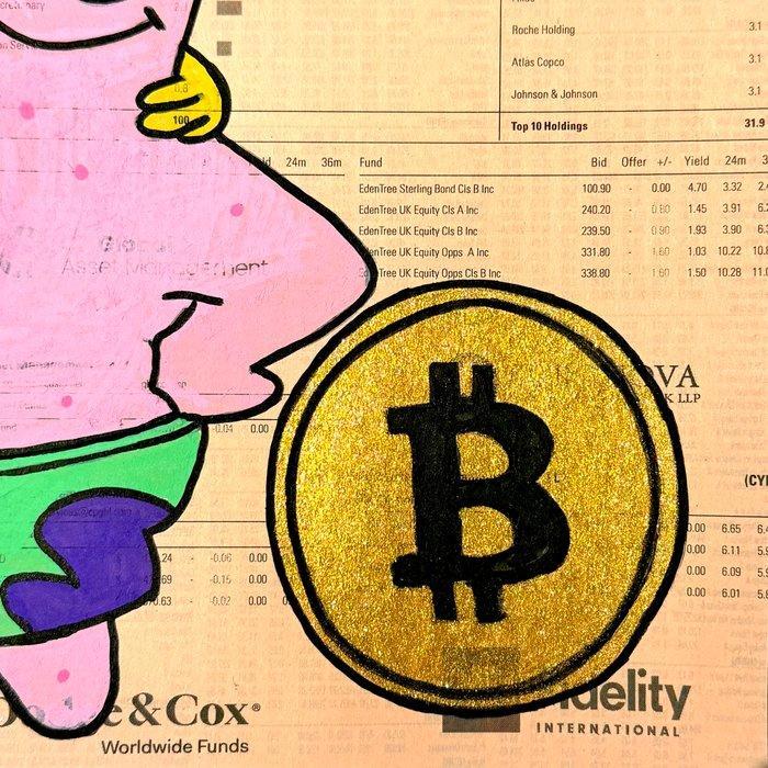 BLACK ARROW (1980) - BITCOIN SPONGEBOB, Antiek en Kunst, Kunst | Schilderijen | Modern