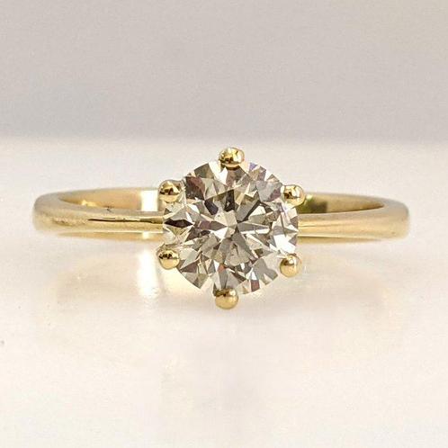 Zonder Minimumprijs - Ring - 14 karaat Geel goud -  1.02ct., Handtassen en Accessoires, Ringen
