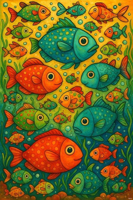 Felix van Horst - Aquatic Harmony (XXL), Antiek en Kunst, Kunst | Designobjecten