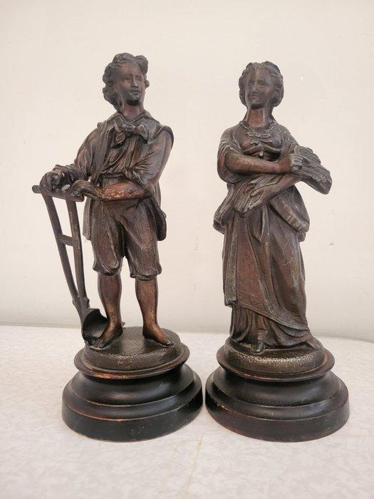 Beeldje (2) - Brons, Koper, Antiek en Kunst, Curiosa en Brocante