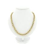 Gouden vierkante koningsketting, Handtassen en Accessoires, Kettingen, Ophalen of Verzenden, Gebruikt, Overige kleuren, Goud