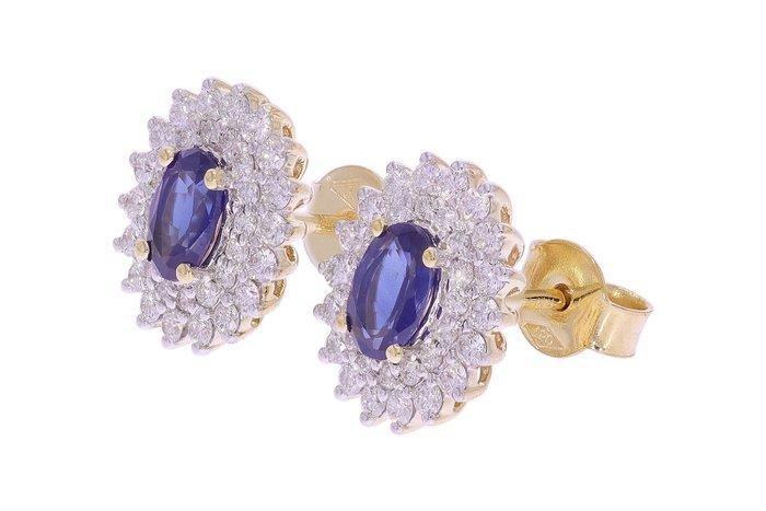 Oorbellen - 18 karaat Geel goud, Rhodium geplateerd -, Bijoux, Sacs & Beauté, Boucles d'oreilles