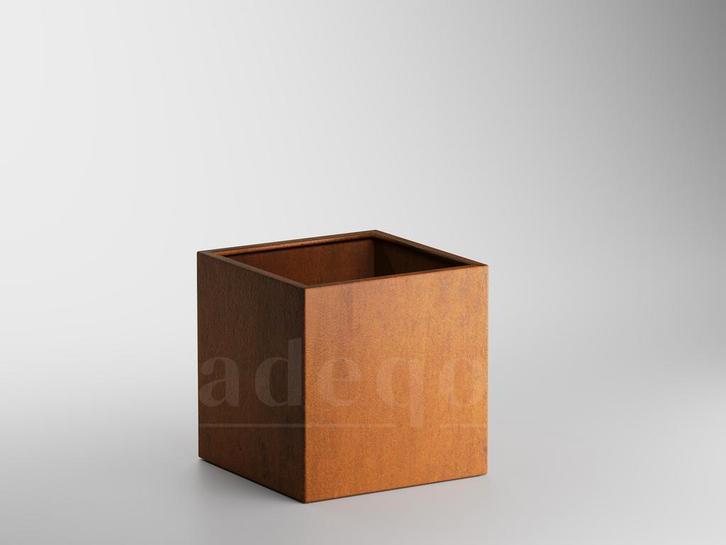 Adeqo cortenstaal plantenbak rechthoek 80 x 80 x 80 cm, Tuin en Terras, Bloembakken en Plantenbakken, 30 tot 60 cm, 60 tot 100 cm