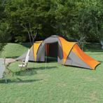 vidaXL Tent 6-persoons grijs en oranje, Caravans en Kamperen, Tenten, Verzenden, Nieuw