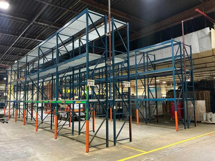 Online veiling - POLYPAL Dubbelzijdige palletstelling (2x), Zakelijke goederen, Kantoor en Winkelinrichting | Magazijn, Stelling en Opslag