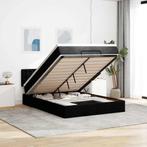 vidaXL Bed met matras 140x190 cm stof zwart, Huis en Inrichting, Slaapkamer | Bedden, Verzenden, Nieuw