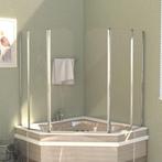 vidaXL Badwanden 2 st 104x130 cm gehard glas transparant, Doe-het-zelf en Bouw, Sanitair, Verzenden, Nieuw