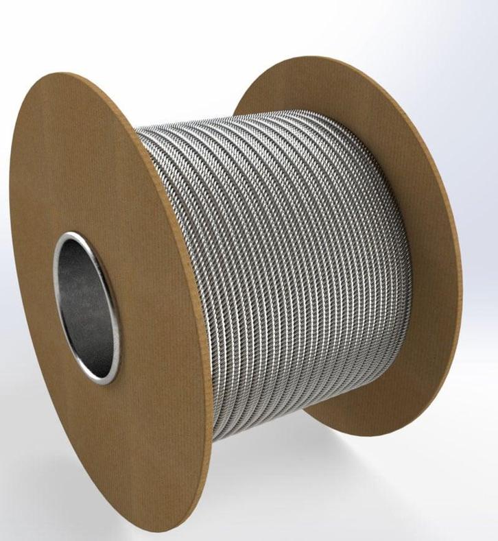 Staalkabel 6mm 100 meter op haspel, Tuin en Terras, Overige Tuin en Terras, Verzenden