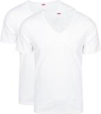 Levis T-Shirt V-Hals Wit 2-Pack maat Maat 52/54 (L) Heren, Vêtements | Hommes, Verzenden