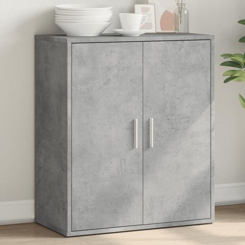 vidaXL Dressoir 60x31x70 cm bewerkt hout betongrijs, Huis en Inrichting, Kasten | Dressoirs, Nieuw, Verzenden
