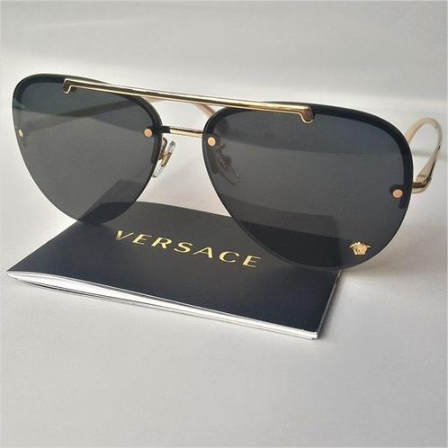 Versace - Gold - Medusa Screws - Aviator Pilot - New -, Handtassen en Accessoires, Zonnebrillen en Brillen | Dames