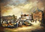 Willem Haenraets (1940) - De markt van Kerkrade, Antiquités & Art