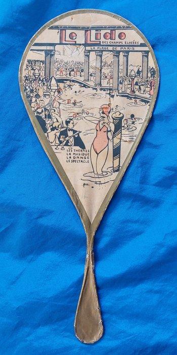 Handwaaier - Papier - Art Deco reclame waaier