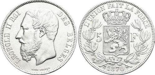 5 Francs 1870 Belgie-koenigreich Leopold Ii 1865-1909, Timbres & Monnaies, Monnaies | Europe | Monnaies non-euro, Envoi