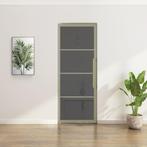 Stalen Taatsdeur - Kiezelgrijs - 4 Vlaks - Rook glas, Minder dan 80 cm, Overige typen, Nieuw, Metaal
