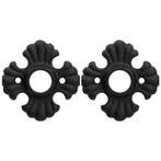 Set van twee rozetten Oud Duits ijzer zwart, Doe-het-zelf en Bouw, Deuren en Vliegenramen, Nieuw