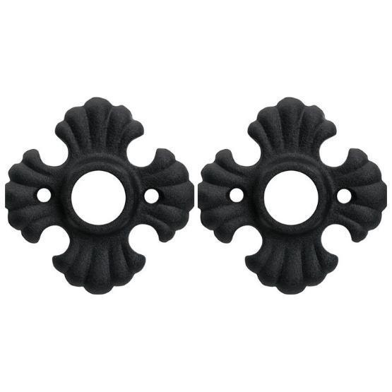 Set van twee rozetten Oud Duits ijzer zwart, Doe-het-zelf en Bouw, Deuren en Vliegenramen, Nieuw