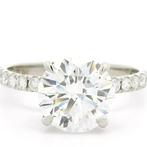 Zonder Minimumprijs - Ring Platina -  3.16ct. tw. Diamant, Handtassen en Accessoires, Ringen, Nieuw