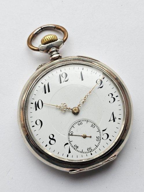 Varus silver Pocket Watch - pocket watch - 69315 - 1850-1900, Handtassen en Accessoires, Horloges | Heren