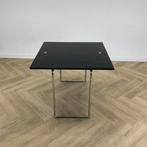 Thonet B 109 design klaptafel, bruin - chroom, Huis en Inrichting, Gebruikt