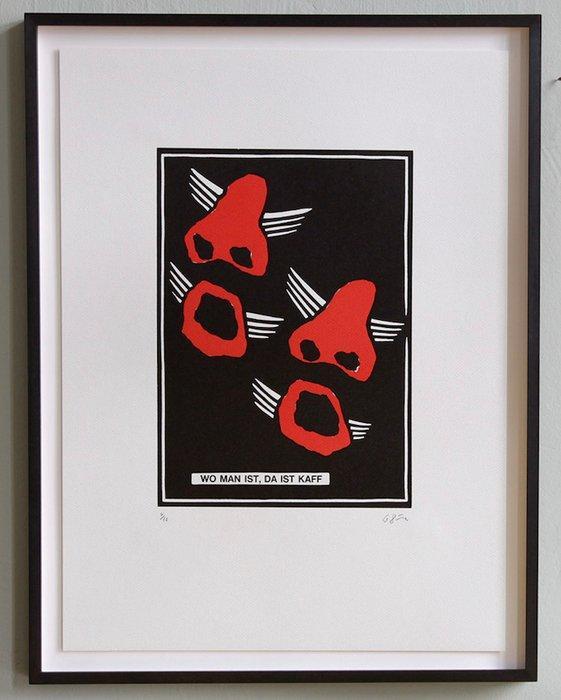 Werner Büttner (1954) - Wo Man Ist, Da Ist Kaff, Antiquités & Art, Antiquités | Autres Antiquités