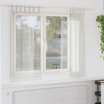 vidaXL Voile Gordijn met gordijnen 2 pcs Crème 140x175cm, Verzenden, Nieuw