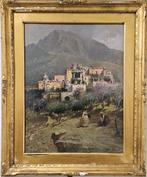 Salvatore Petruolo (1857 – 1946) - Paesino, Antiek en Kunst