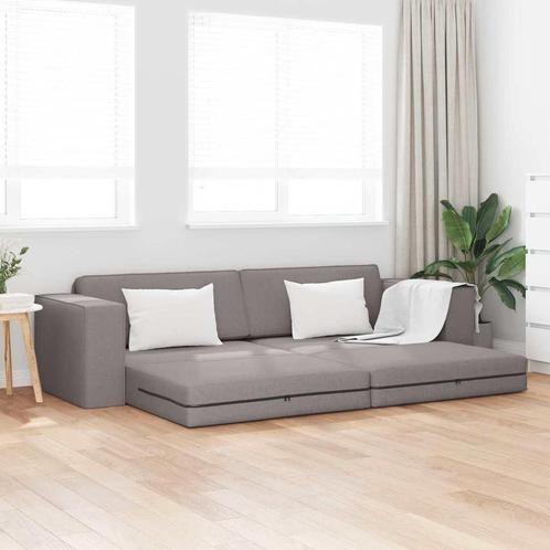 vidaXL Vloersofa Bed Taupe 245 x 78 x 77 cm Stof, Huis en Inrichting, Zetels | Zetels, Nieuw, Verzenden