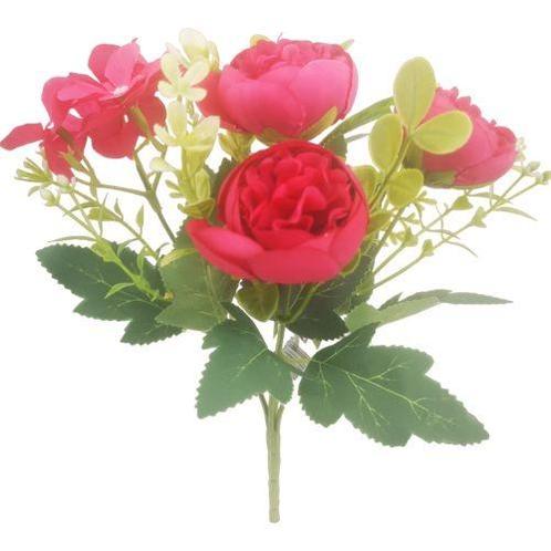 Boeketje ranonkel, hortensia en besjes  27cm ranunculus, Maison & Meubles, Accessoires pour la Maison | Plantes & Fleurs artificielles