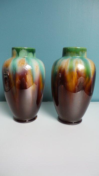 Fainçerie de Thulin - Vaas (2) - Aardewerk, Antiek en Kunst, Antiek | Glaswerk en Kristal